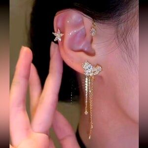 💎 Unique Statement Piece Jewelry - Diamond Ear Cuff